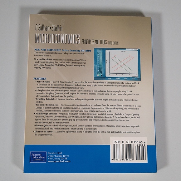 Microeconomics Principles and Tools Textbook 3rd Edition O'Sullivan Sheffrin - Picture 3 of 6